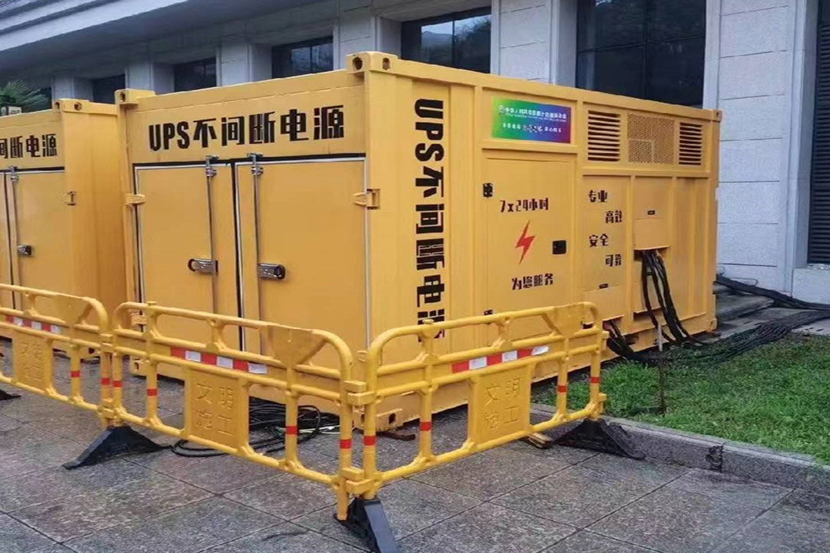 宣城发电机租赁施工现场