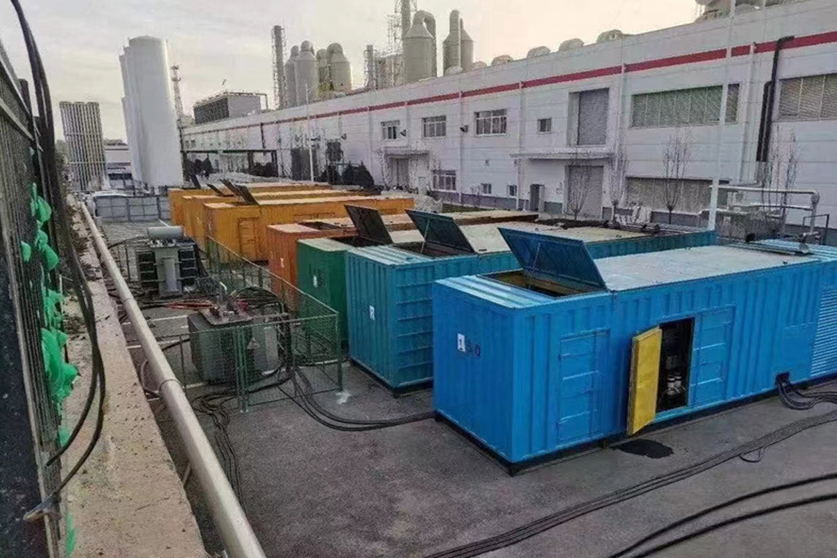 宣城发电机租赁施工现场